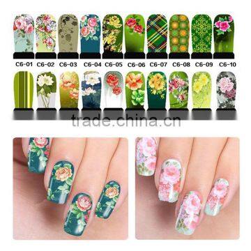 Hotselling water tranfer nail art decals sticker