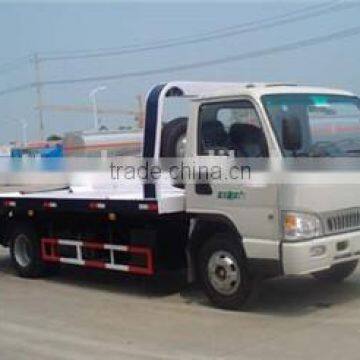 JAC Road towing truck heavy wrecker with flat low bed for sale