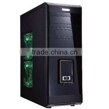 Hight quality hot-selling shining panel ATX computer case