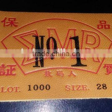 Customer Printed Debossed Leather Patch with Factory Price
