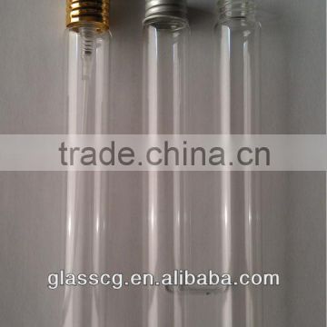 glass tubes with aluminum cap aluminum spray pump for perfume and bath salt