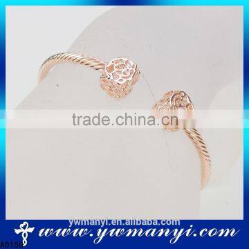 2016 simple design brass jewelry rose gold rose bangle crystal A0150                        
                                                Quality Choice