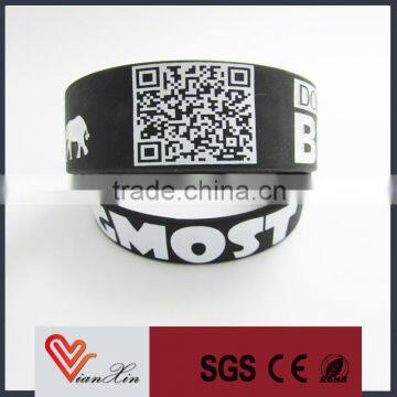 Custom Silicone QR Code Wristband,two-dimension Code Wristband Quality Choice