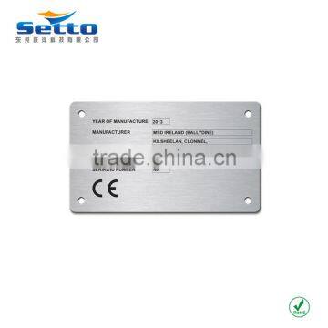 Hot Sale Aluminum Nameplates Manufactur for Machinary Tags photo-4