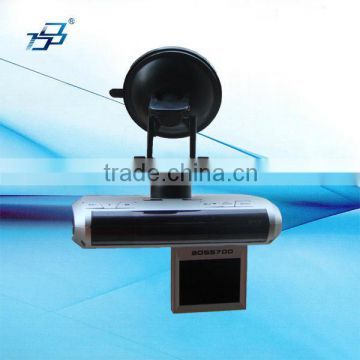 Car gps radar detecor with real HD 720P car DVR 3in1 model Boss 700