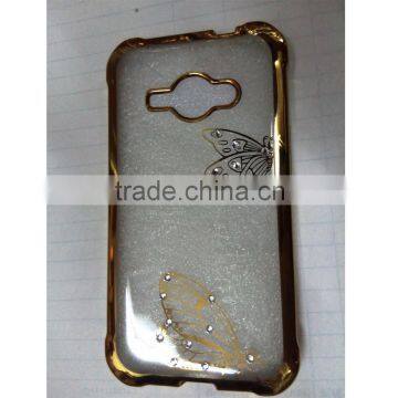 Hin Clear Crystal Rubber Plating TPU Soft Case Cover For Samsung Galaxy J1 MINI photo-5