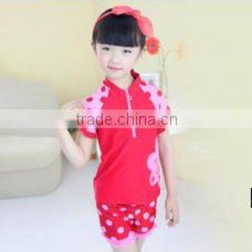 OEM kids rash guard,Lovely girls One Piece Swimsuits, High Quality UV protection swimwear