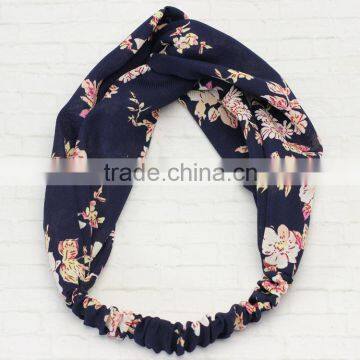 fashion new design floral fabric printed different types of girls hair band headband