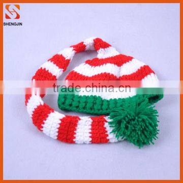 Christmas holiday decorative crochet knitting baby hat