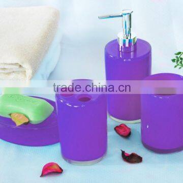 Polyresin Tumbler/Lotion bottle/Toothbrush hold/Soap dish Bath set 4pcs accessories Set