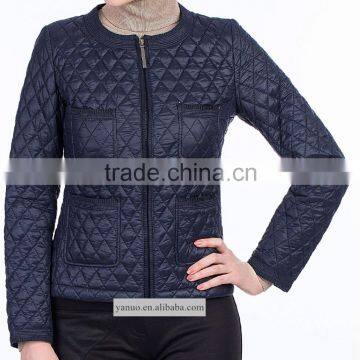 The new 2015 fashion european fashion winter coats/women O- neck jacket