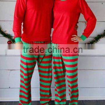 Wholesale Cotton Long Sleeve Striped Pajama Set For Couples