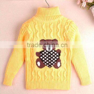 Little bear render turtleneck Children's sweater