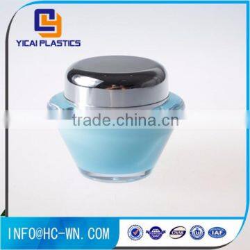 White plastic jars for cosmetics cream packaging