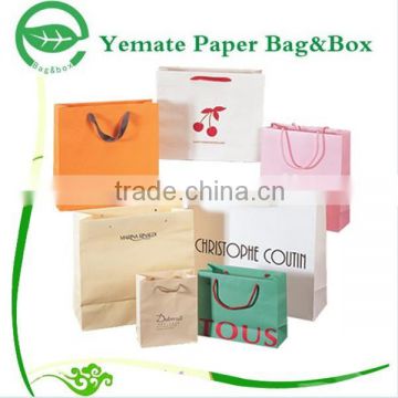 new fashion advertising promotional luxurious customized 4 color paper bag with logo print and handle