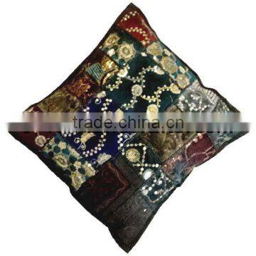 Exquisite Sari Beaded Throw Accent Cushion Covers