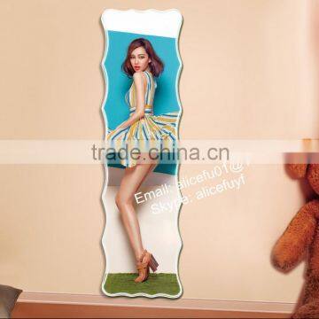 cheap frameless wall hanging mirror full length mirror with bevelded edges