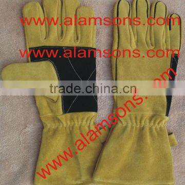 Professional High Quality Fire Fighting Leather Gloves