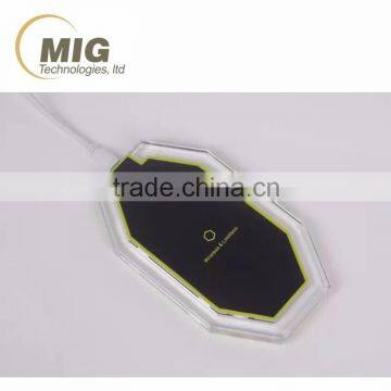 3 Coils Transparent Qi Wireless Charger for Samsung S6 / 6 Edge and for More Phone Charger photo-2