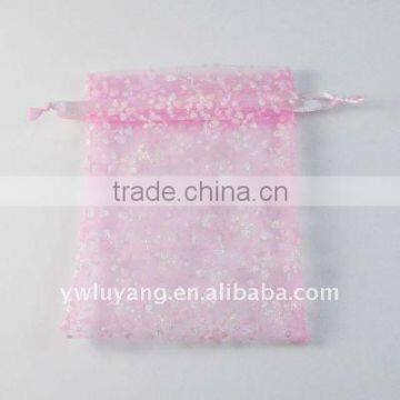 Snowflake Drawstring Organza Souvenir Bag