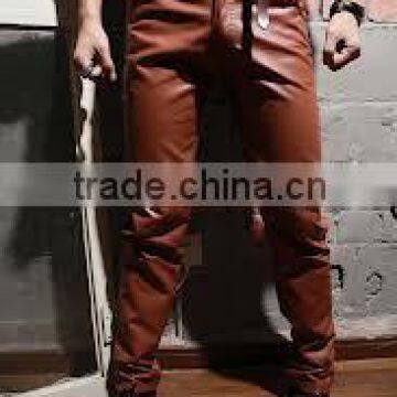 mens leather pants men brown leather pants