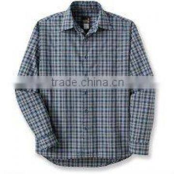 100% organic cotton 60S*60S yarn dyed half sleeve plaid casual shirt for man