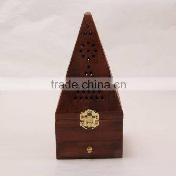 DESIGNER WOODEN INCENSE BURNER-NAUTICAL ROSE WOOD INCENSE BURNER-DECORATIVE BURNER NWIB0010 photo-2