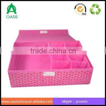 Nonwoven underwear storage box for clothes closet organizer