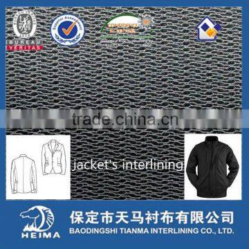Garment interlining for cashmere fabric & wool coats