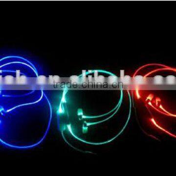 Optical Fiber Glow In-Ear Earphone with Microphone