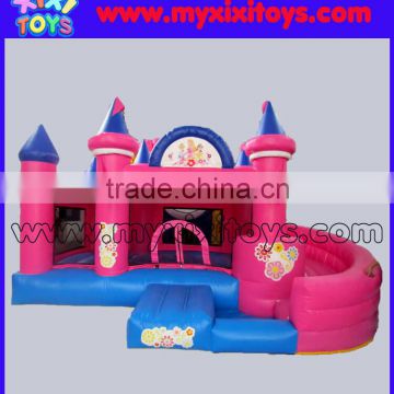 indoor pink inflatable slide bouncer combos for toddlers