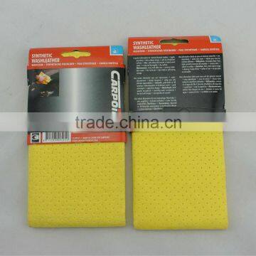 Nonwoven cloth + PU coating synthetic chamois car wash cloth                        
                                                Quality Choice