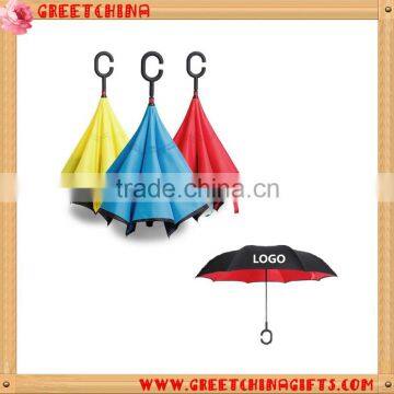 Adults fashion Semi-automatic Gifts Umbrellas Promotion and Creative Double - layer Reverse Umbrella