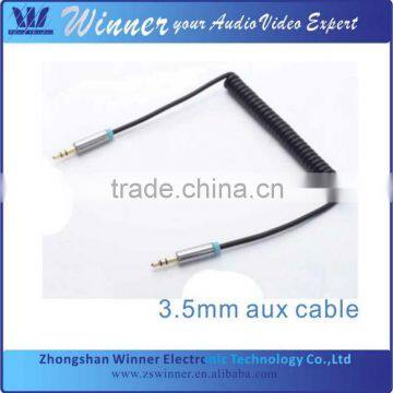 3.5mm plug to 3.5mm plug Retractable audio cable M/M / 3.5mm spring wire cable