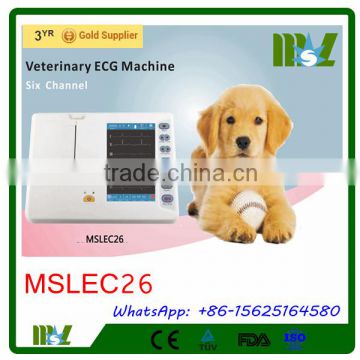 Hot 6 Channel ECG Machine for Pets/Veterinary ECG Machine for sale MSLEC26-4