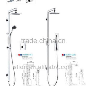 Modern Shower Mixer Square Rain Shower Head Set
