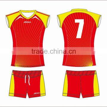 custom sublimation short sleeve volleyball uniform