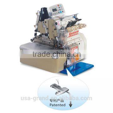 Automatic backlatch system with overlock machine