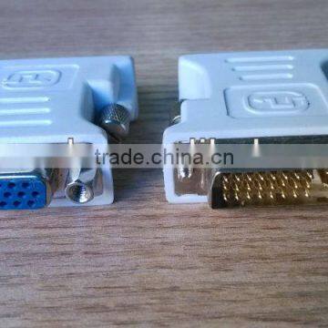 Professional Manufacturer of DVI 24+1P Male to VGA 15P Female Adapter