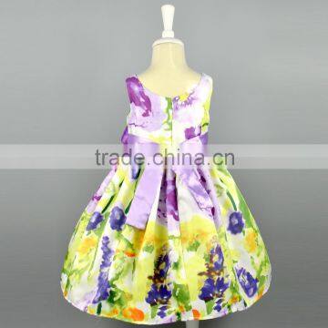 Wholesale Latest Modern Baby Girls Dresses Cute Western Children Kid Dress Royal Blue Sleeveless Tutu Summer Party Wear 2016 photo-3