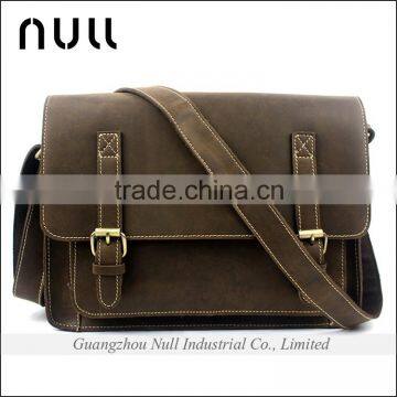 Men's Genuine Vintage Brown Leather Messenger Bag Shoulder Laptop Bag Briefcase