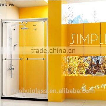 Fasion clear frame sliding tempered glass shower enclosure