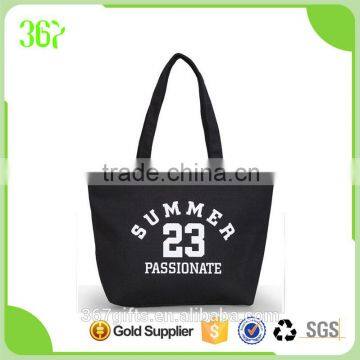 Simple Design Canvas Tote Big Shopping Handbag Women's Bag photo-3
