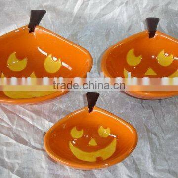 hallowmas ceramic bowls set, pumpkin bowl