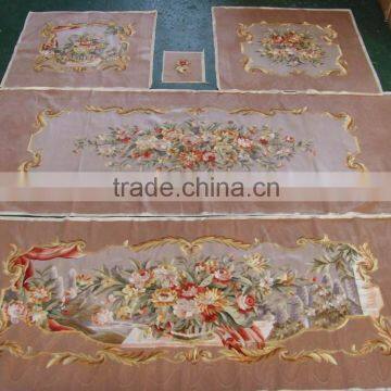 Artificial handmade aubusson silk sofa cover