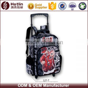 Rap Boy Black Children School Backpack Trolley School Bags