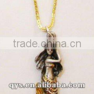 Alloy Mermaid Pendant, Metal Necklace Pendant