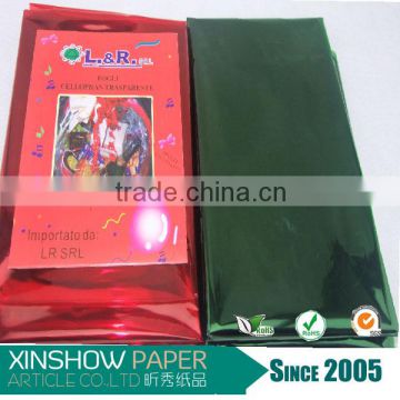 Alibaba paper wholesale factory printed transparent iridescent cellophane