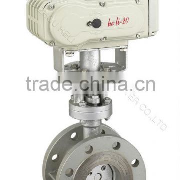 Metal seat butterfly valve with electric actuator( with CE and ISO)