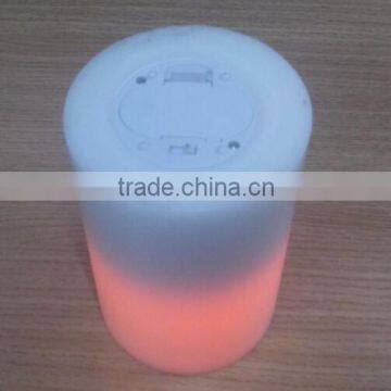 Battery Powered Realistic Yellow Flicker Flame Giant Wax Pillar Candle 4x6 for Church photo-3